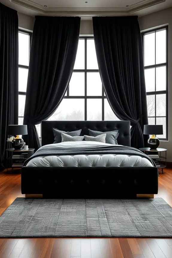 elegant black drapes transform spaces