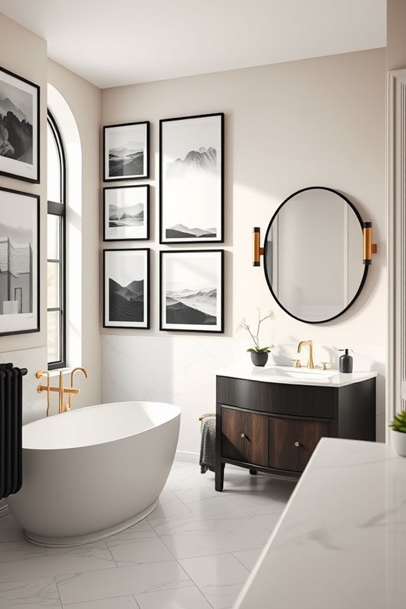 elegant black framed artwork displays