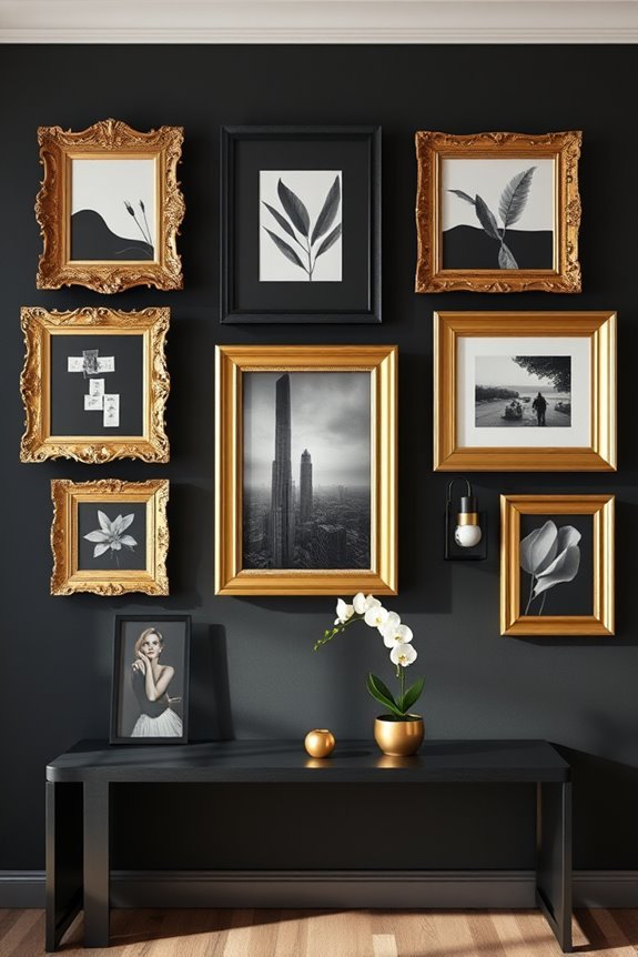 elegant black gold decor