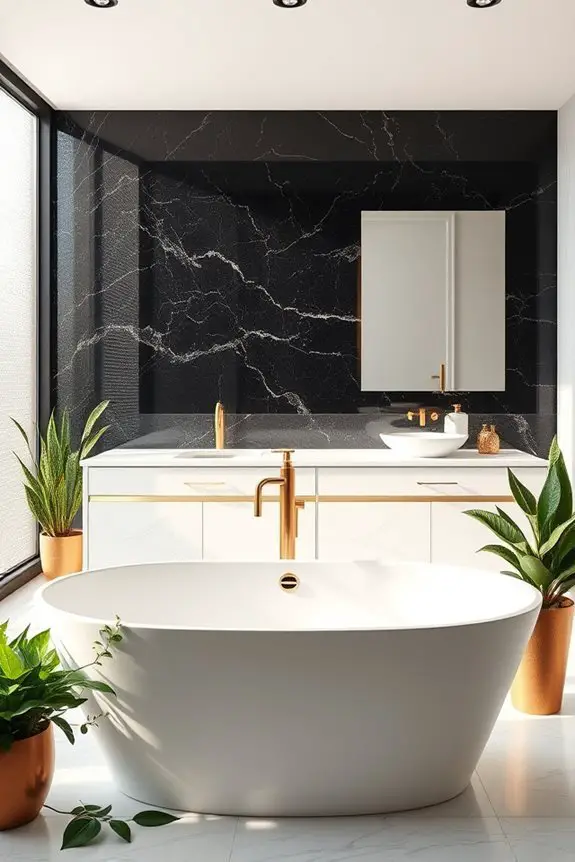 elegant black granite backsplashes