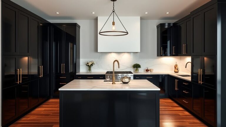 elegant black kitchen designs