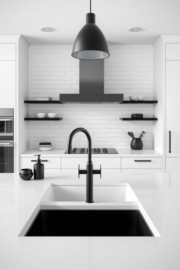 elegant black kitchen faucets