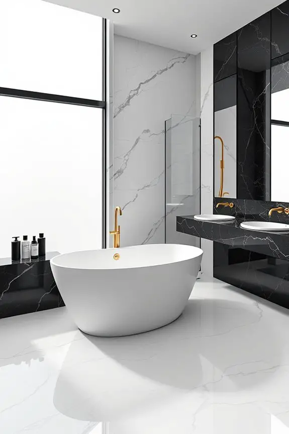 elegant black marble accents