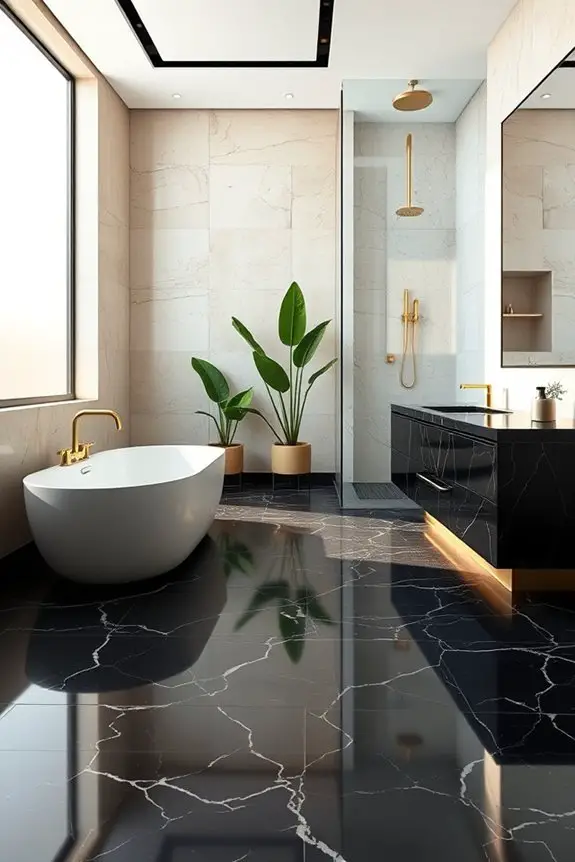 elegant black marble combinations