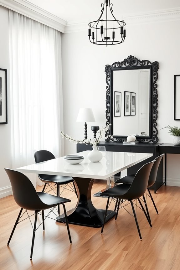 elegant black mirrors elevate