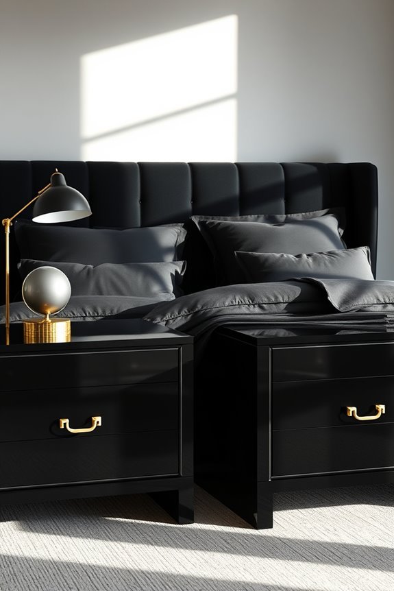 elegant black nightstands elevate