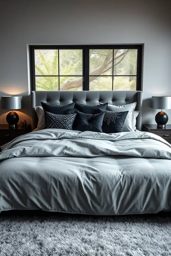 elegant black pillow arrangements