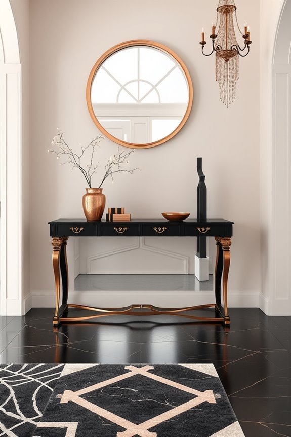 elegant black rose gold
