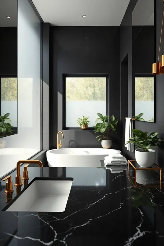 elegant black stone countertops