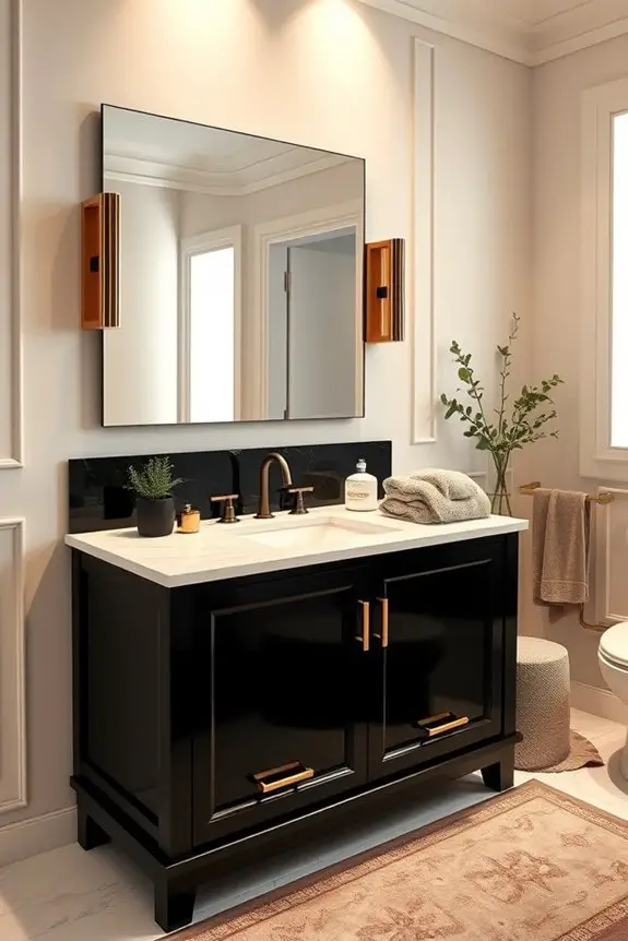 elegant black vanity designs