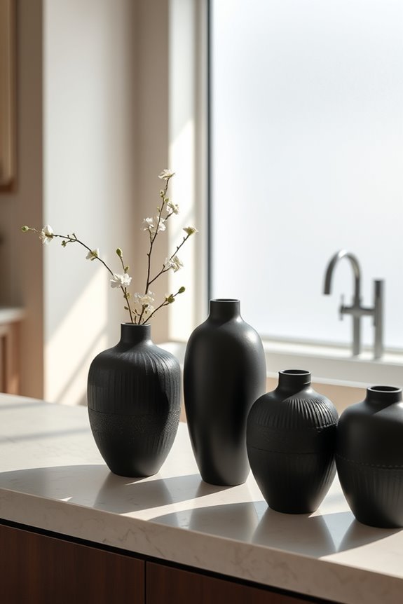 elegant black vase decor