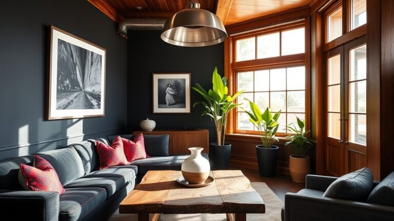 elegant black wood interiors