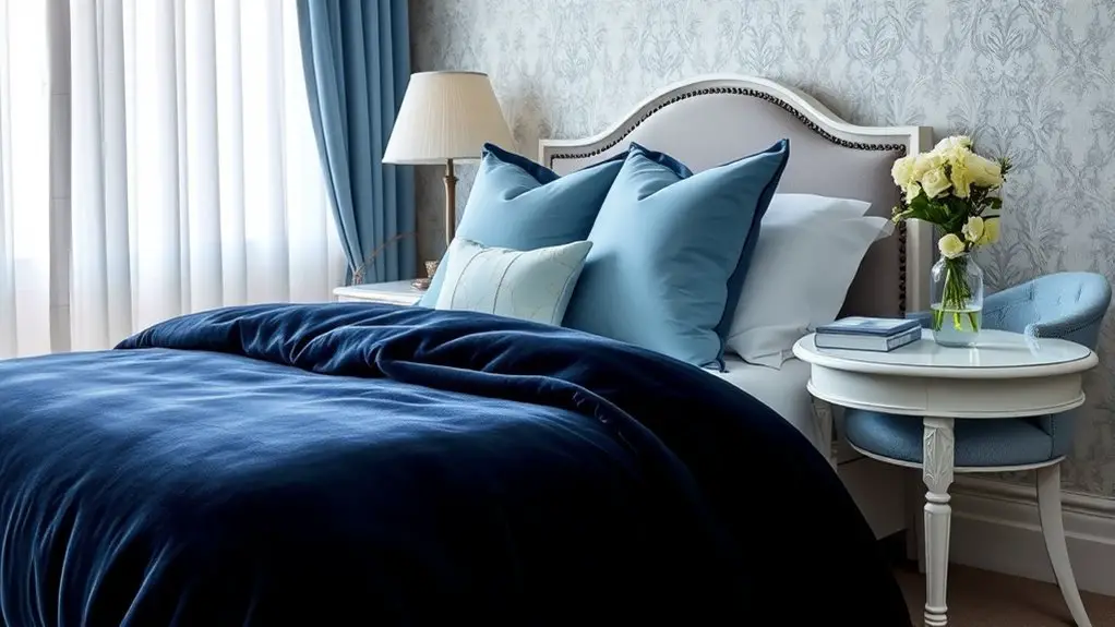 elegant blue bedroom designs