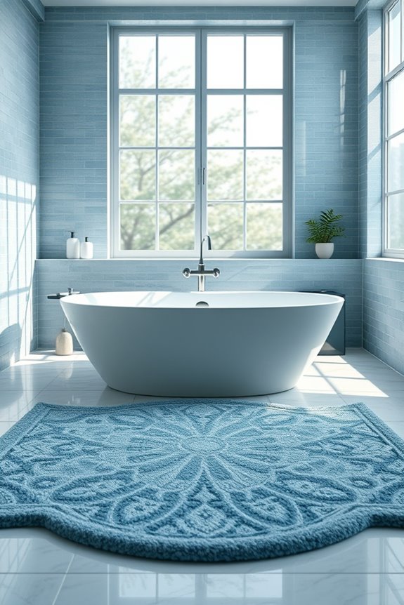 elegant blue grey mats