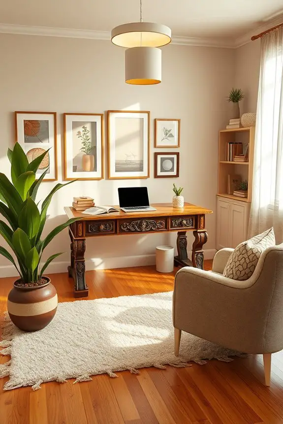 elegant bohemian study design