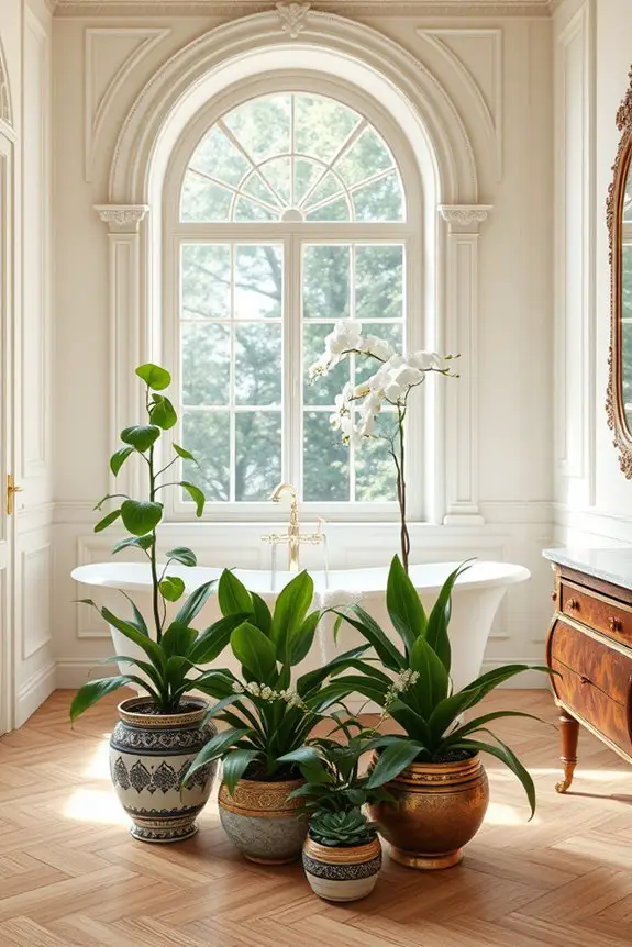 elegant botanical bathroom oasis