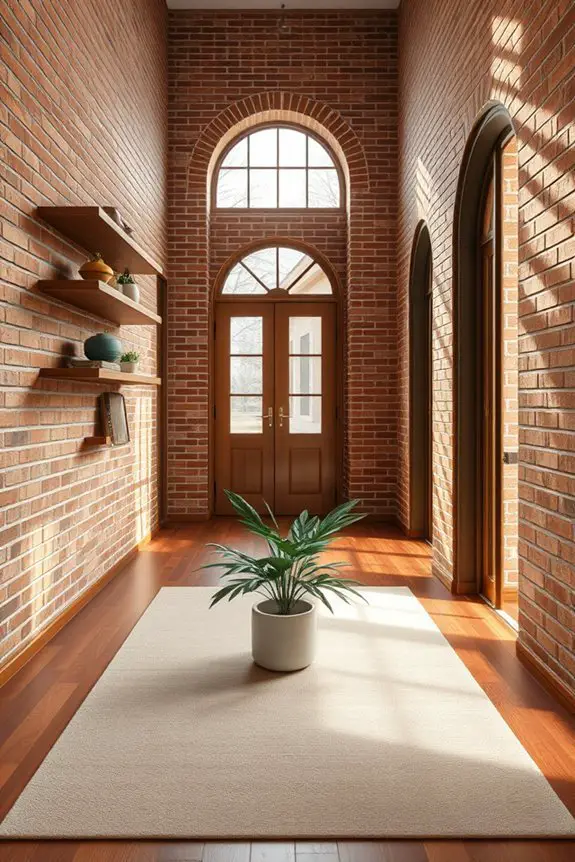 elegant brick hallway design