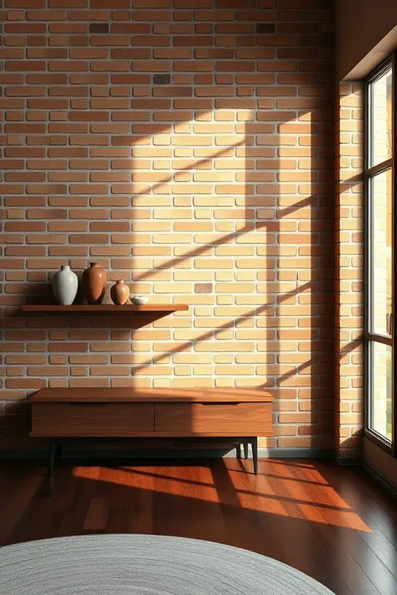 elegant brown brick accents