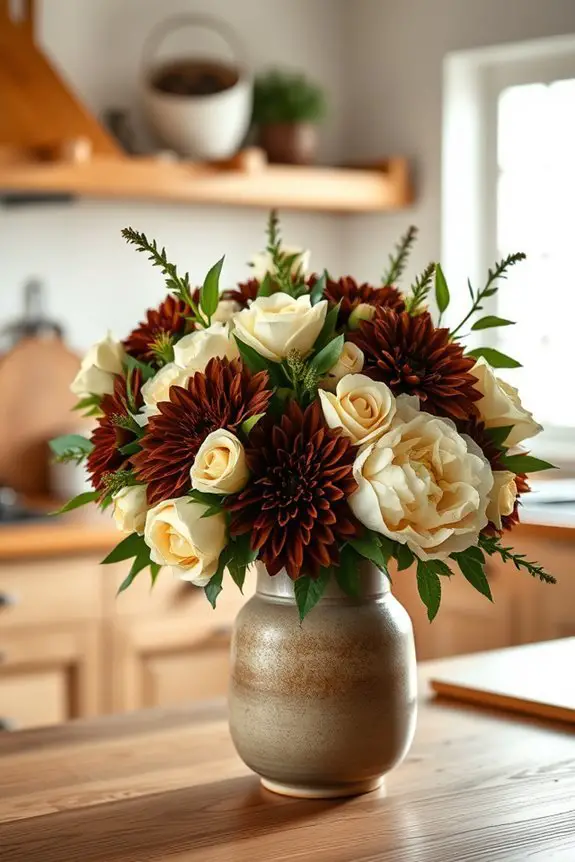 elegant brown cream arrangements