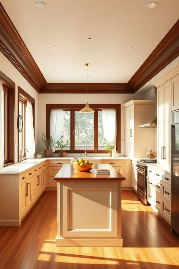 elegant brown crown molding