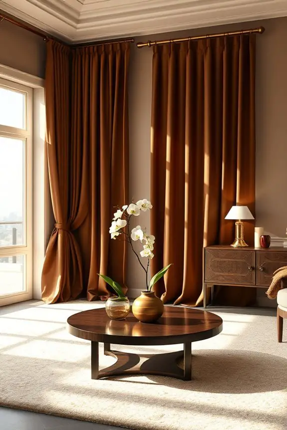 elegant brown drapes elevate interiors