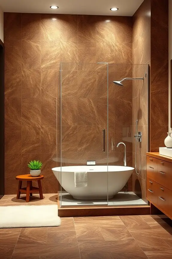 elegant brown granite surrounds