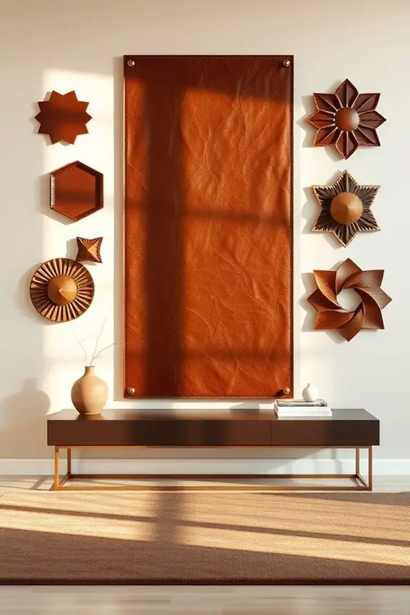 elegant brown leather decor