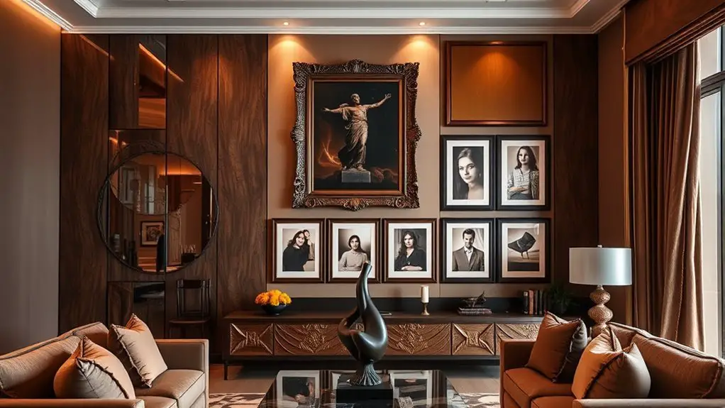 elegant brown wall decor
