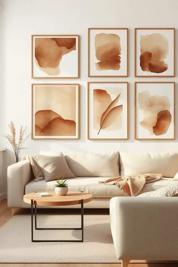 elegant brown watercolor art