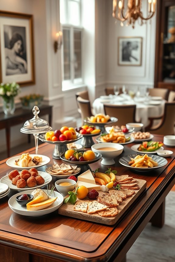 elegant buffet presentation ideas