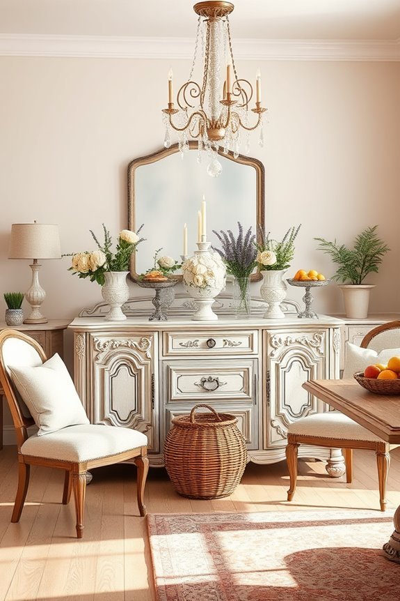 elegant buffet table styling