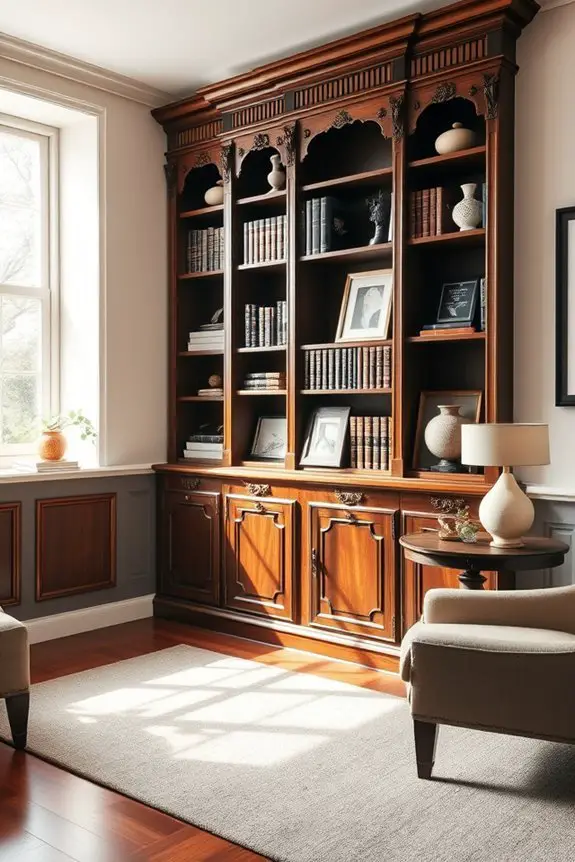 elegant built in bookcases