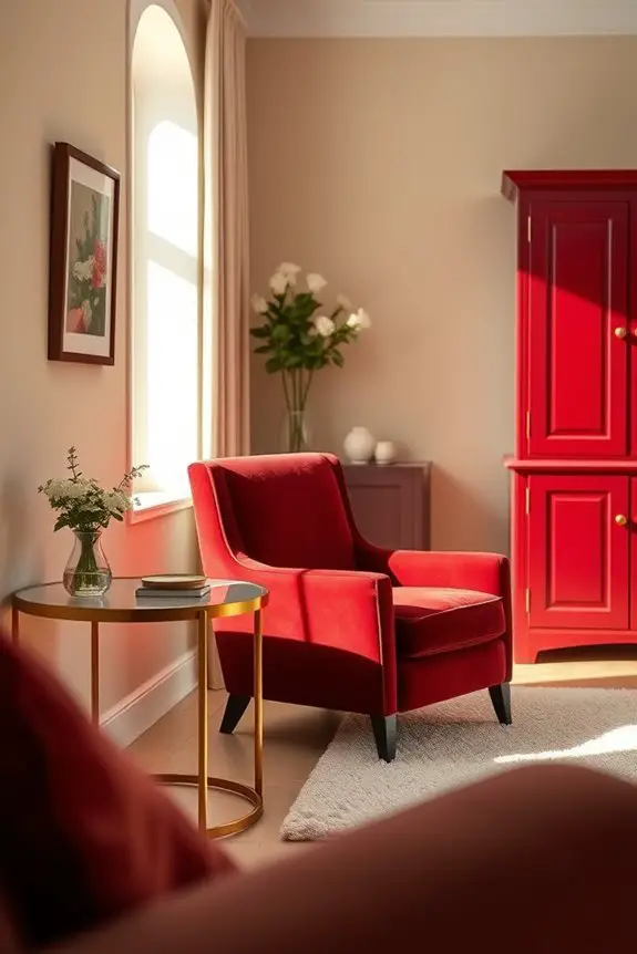 elegant burgundy home accents