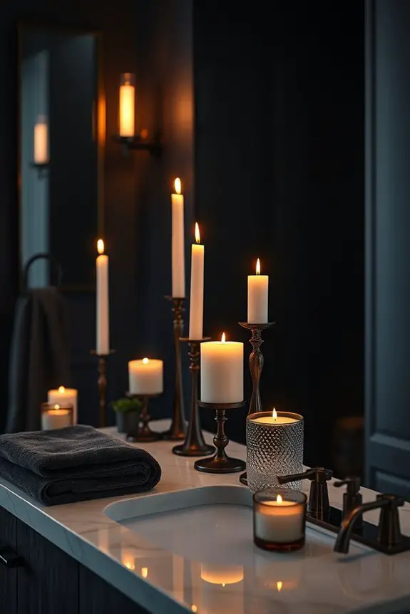 elegant candle ambiance creation