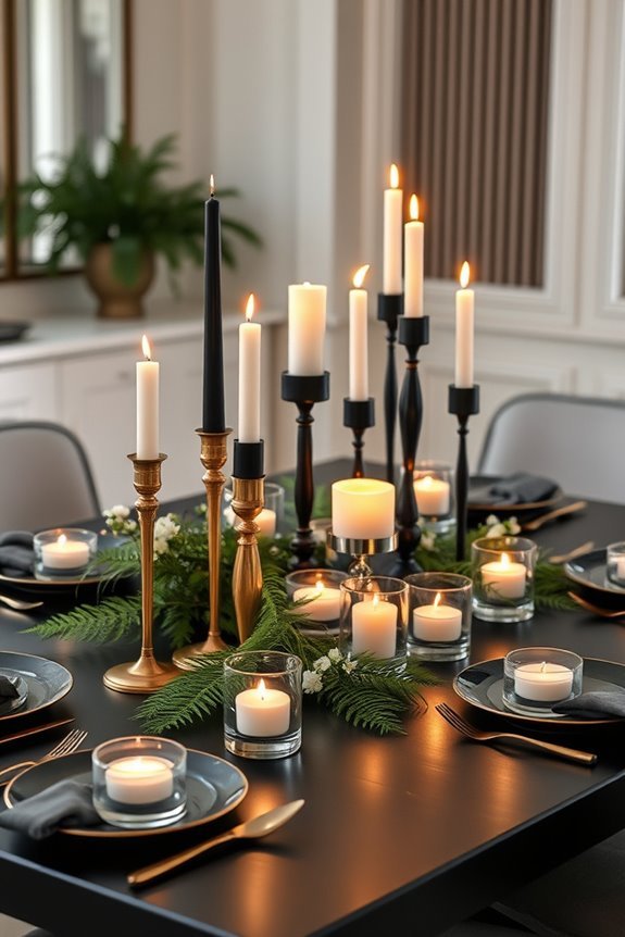elegant candle arrangements enhance ambiance