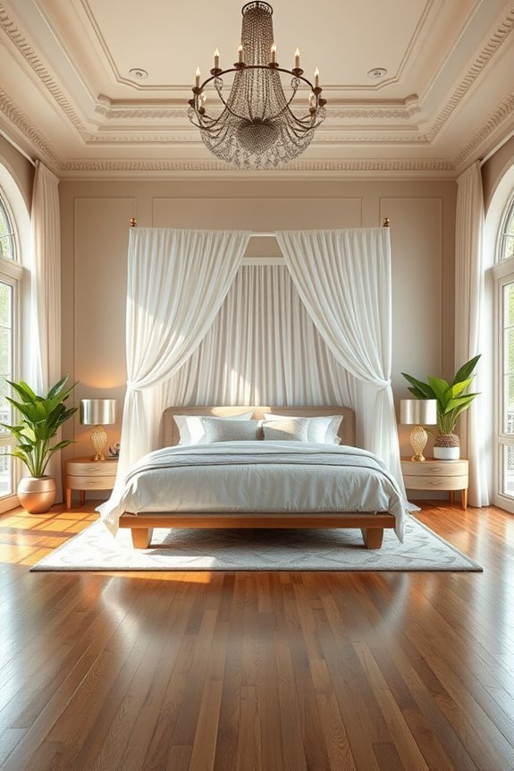 elegant canopy bed decor