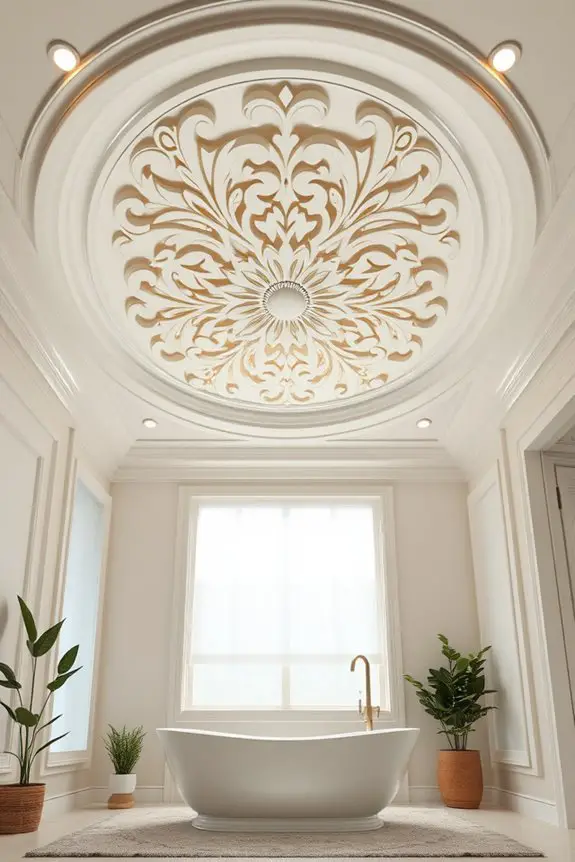 elegant ceiling medallion accents