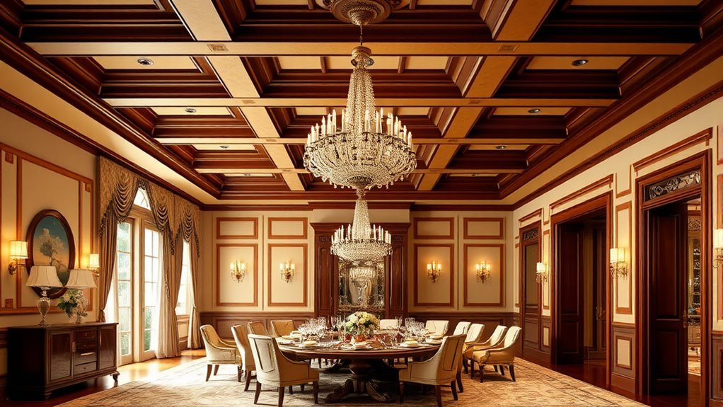 elegant coffered ceiling designs