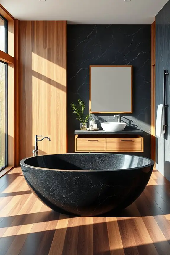 elegant contrast of materials