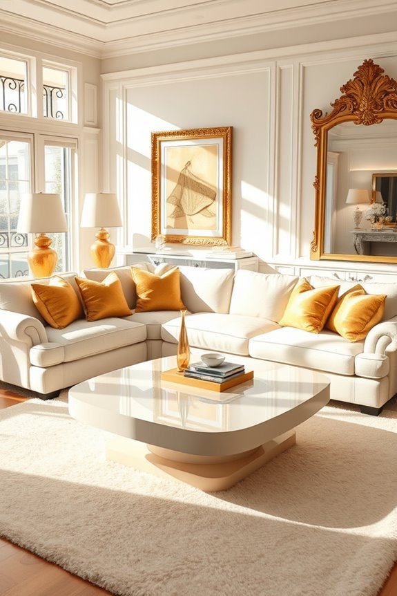 elegant cream and gold balance