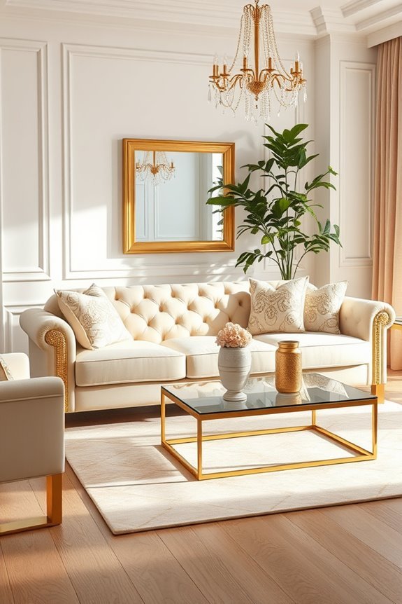 elegant cream and gold