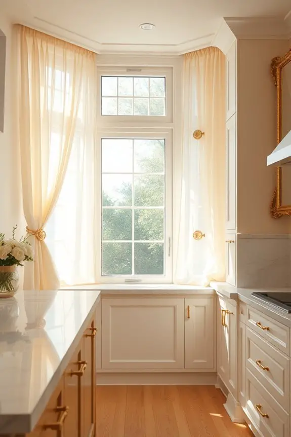 elegant cream and gold treatments