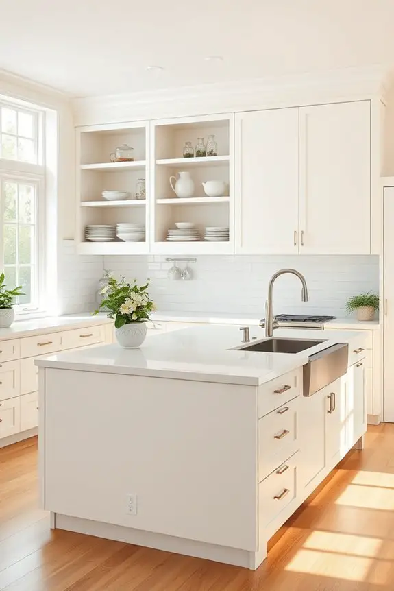elegant cream and white