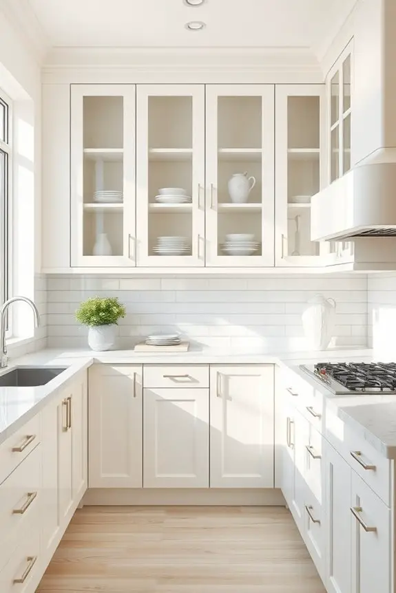 elegant cream and white cabinets