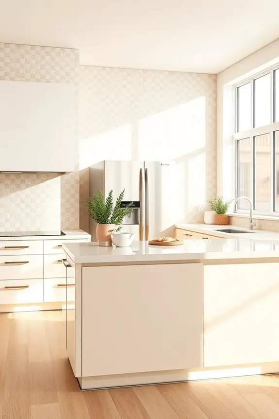 elegant cream and white tiles
