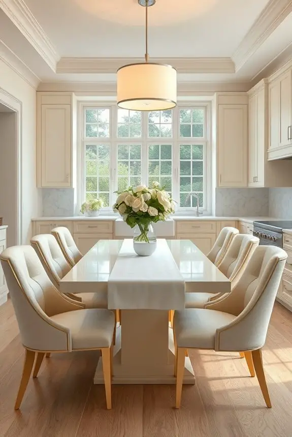 elegant cream and white