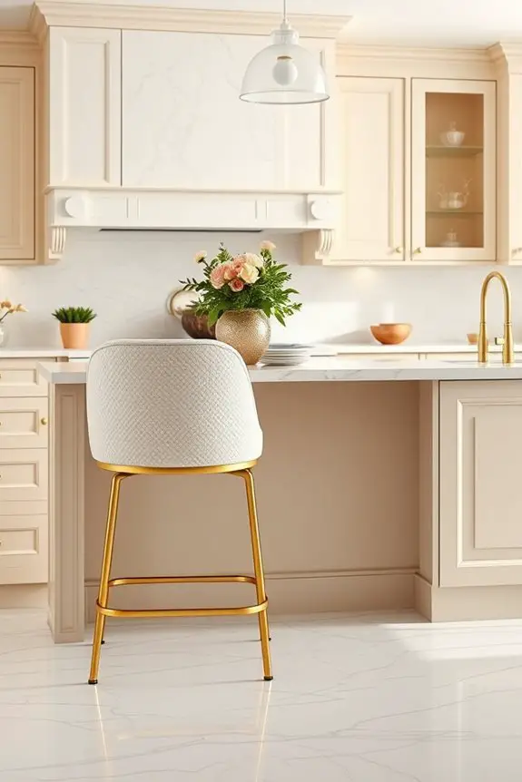 elegant cream bar stools