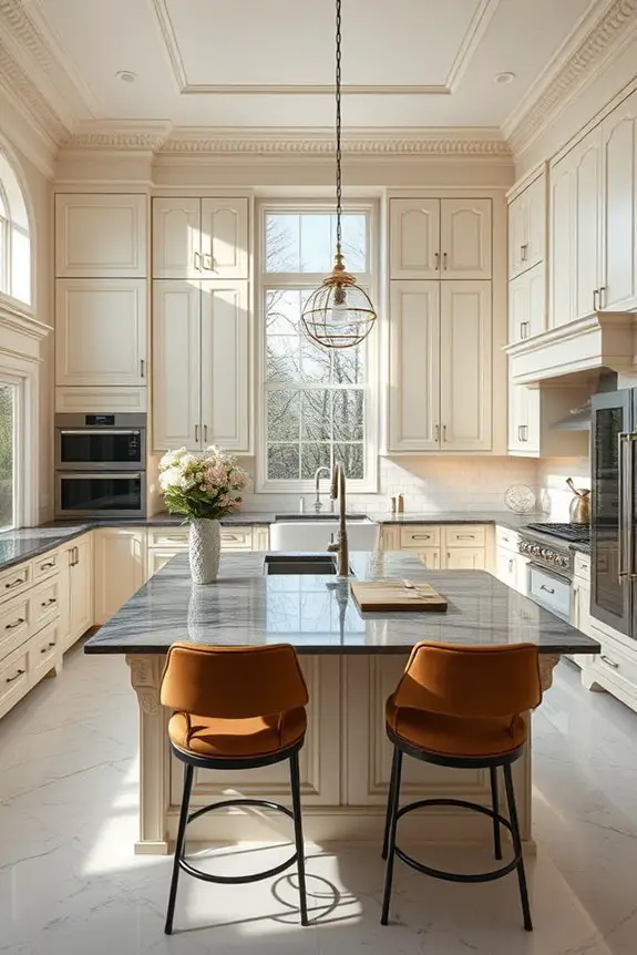 elegant cream cabinetry design