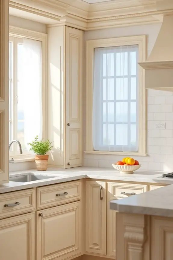 elegant cream cabinets elevate