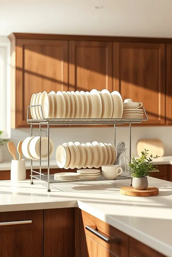 elegant cream dish organization